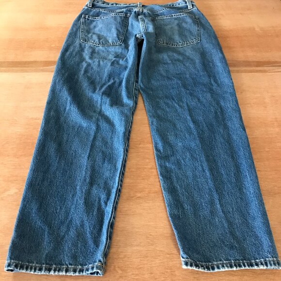 Uniqlo Relaxed Tapered Jeans Men 26x24 Blue Kaihara Fabric Stretch Preppy 18162 - Picture 2 of 14